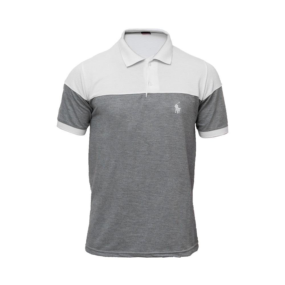 پولو شرت polo طوسی سفید